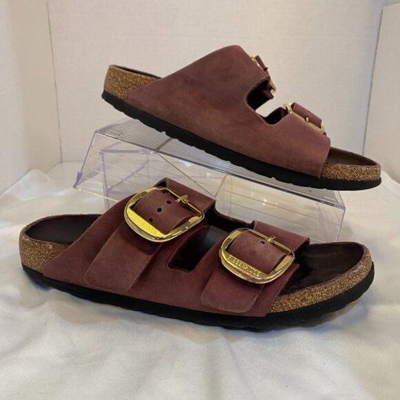 Birkenstock Arizona Soft Footbed Nubuck Leather Sandals Zinfandel Women’s 36 - Picture 1 of 13
